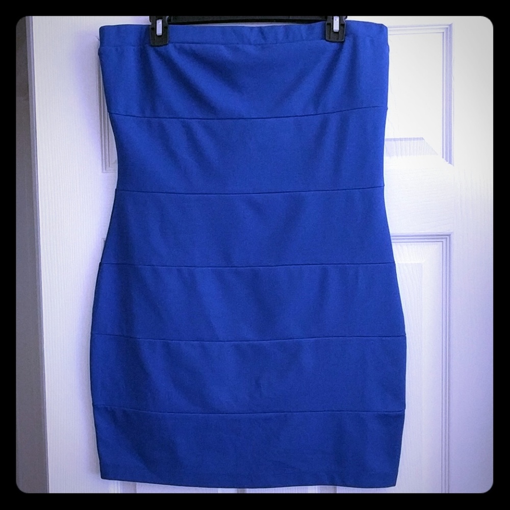 FINAL Drop Blue Tube form fitting dress